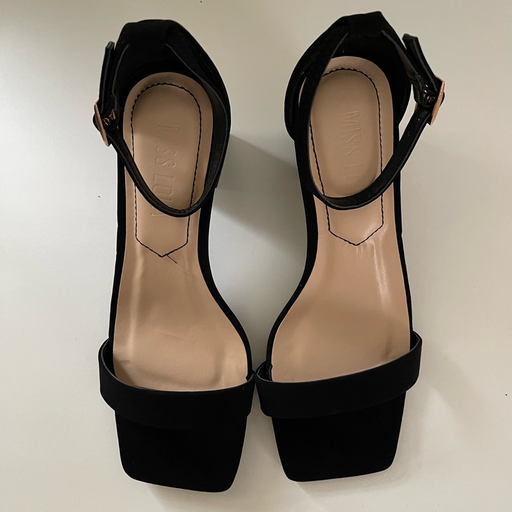 Black Strap Heels